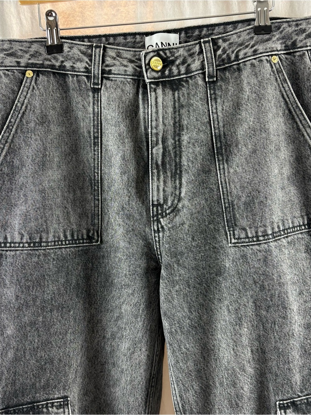 Ganni Angi Jeans in Black Washed Denim 31 - Picture 7 of 12